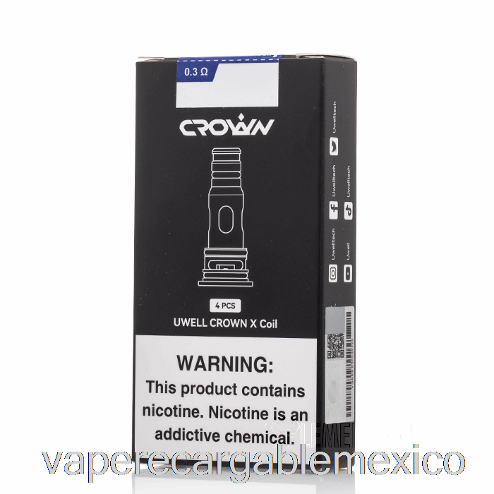 Vape Recargable Uwell Corona X Bobinas De Repuesto 0.3ohm Corona X Bobinas